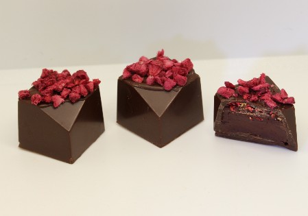 Pralinen mit starkem Himbeergeschmack